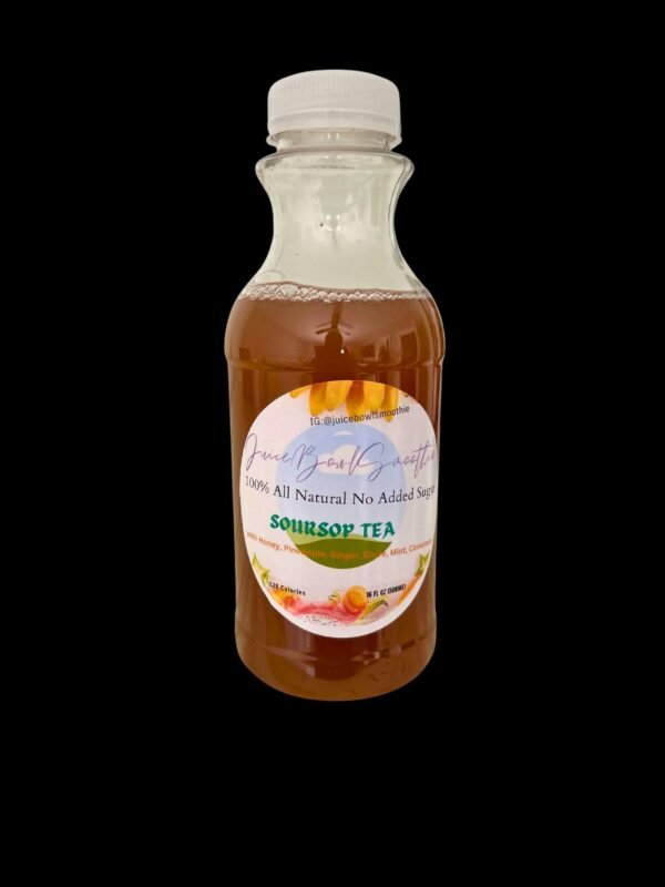 All Natural No Sugar Added Delicious Organic Soursop Ginger, Mint, Cinnamon, and Clove Tea Sweetened With Natural Honey